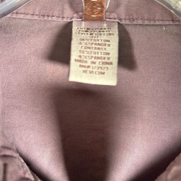 XCVI Cotton Crotchet Embroidered Zip 3/4 Length Sleeved Plum Jacket Top M - Picture 8 of 8